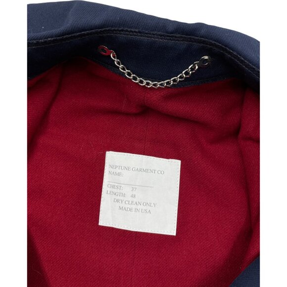 Neptune Garment Co. Vintage Nurses Blue Gabardine Wool Cape Never Worn 1950's - Picture 6 of 7